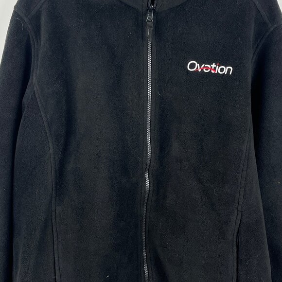 Core 365 Sweater Size L Black Long Sleeve Full Zip Collared Pockets Polyester - Picture 3 of 9